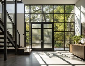 Glass aluminum door